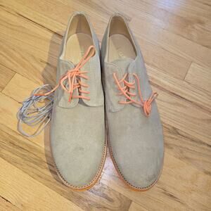 Walk-Over Mens Derby Stone Suede Orange sz 14